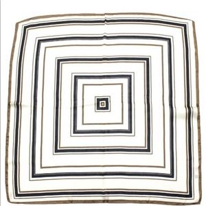 Cream/Black/Brown Color Block Fashion Scarf